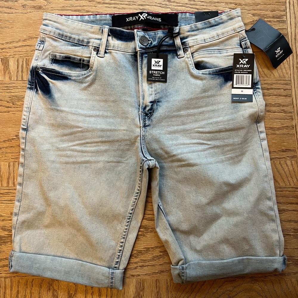 Men's Size 32 XRAY Light Blue Denim Shorts NWT